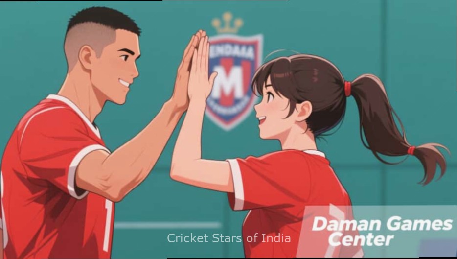 Cricket Stars of India - Exciting Gameplay Action Cricket Stars of India gameplay showing a batsman hitting a six